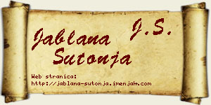 Jablana Šutonja vizit kartica